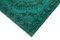 Alfombra de pasillo turquesa turquesa decorativa hecha a mano sobreteñida, Imagen 4