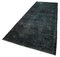 Alfombra de pasillo sobreteñida turca negra contemporánea hecha a mano, Imagen 3
