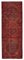 Alfombra de pasillo anonadada en rojo anatolio de lana tejida a mano, Imagen 1