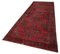 Red Anatolian  Decorative Hand Knotted Overdyed Runner Rug 3