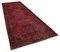 Red Anatolian  Decorative Hand Knotted Overdyed Runner Rug 2
