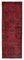 Roter anatolischer dekorativer Hand geknüpfter überfärbter Läufer-Teppich 1