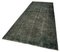 Black Anatolian  Contemporary Hand Knotted Overdyed Runner Rug 3