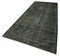 Black Anatolian  Traditional Hand Knotted Overdyed Runner Rug 3