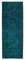 Turquoise Oriental Antique Hand Knotted Overdyed Runner Rug 1