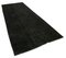 Schwarzer orientalischer handgeknüpfter traditioneller Teppich in Überfärbungs-Optik 2