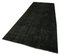 Schwarzer orientalischer handgeknüpfter traditioneller Teppich in Überfärbungs-Optik 3