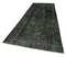 Black Anatolian  Antique Hand Knotted Overdyed Runner Rug, Image 3