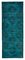 Turquoise Oriental Antique Hand Knotted Overdyed Runner Rug, Image 1
