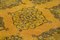 Yellow Oriental Low Pile Hand Knotted Overdyed Runner Rug 5