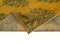Yellow Oriental Low Pile Hand Knotted Overdyed Runner Rug 6