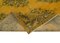 Yellow Oriental Low Pile Hand Knotted Overdyed Runner Rug, Image 6