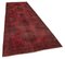 Red Anatolian  Antique Hand Knotted Overdyed Runner Rug, Image 2