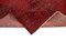 Alfombra de pasillo antigua anatolian roja anudada a mano, Imagen 6