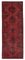 Roter anatolischer antiker Handgeknüpfter Überfärbter Läufer Teppich 1