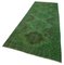 Green Anatolian  Decorative Hand Knotted Overdyed Runner Rug, Image 3