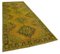 Vintage Anatolian Yellow Hand Knotted Overdyed Runner Rug 2