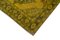 Anatolischer gelber handgeknüpfter Vintage Teppich in Überfärbung 4