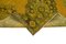 Anatolischer gelber handgeknüpfter Vintage Teppich in Überfärbung 6