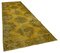 Yellow Anatolian  Traditional Hand Knotted Overdyed Runner Rug 2