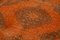 Tappeto arancione antico a mano con motivo sovratinto e annodato a mano, Immagine 5
