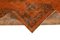 Alfombra de pasillo vintage naranja antigua tejida anudada a mano, Imagen 6