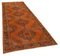 Oranger Antiker Handgeknüpfter Oriented Läufer Teppich 2