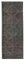 Alfombra de pasillo oriental de lana teñida gris anudada a mano, Imagen 1
