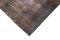 Alfombra de pasillo angosta oriental gris anudada a mano sobreteñida, Imagen 4