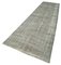 Vintage Grey Oriental Hand Knotted Overdyed Runner Rug, Image 3