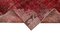 Roter anatolischer antiker Handgeknüpfter Überfärbter Läufer Teppich 6
