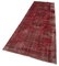 Roter anatolischer antiker Handgeknüpfter Überfärbter Läufer Teppich 3