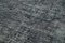 Grey Anatolian  Low Pile Hand Knotted Overdyed Runner Rug, Image 5