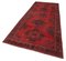 Vintage Anatolian Red Hand Knotted Overdyed Runner Rug, Image 3