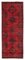 Anatolischer Roter Handgeknüpfter Überfärbter Läufer Teppich, 1950er 1