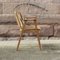 Vintage Scandinavian Style Armchair with Striped Upholstery 3