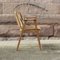 Vintage Scandinavian Style Armchair with Striped Upholstery, Image 3