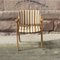 Vintage Scandinavian Style Armchair with Striped Upholstery 1