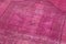 Alfombra de pasillo turquesa rosada hecha a mano de lana sobreteñida, Imagen 5