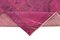 Pink Turkish Wool Handmade Overdyed Runner Rug, Image 6