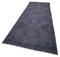 Purple Turkish Antique Handmade Overdyed Runner Rug 3