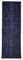 Alfombra de pasillo azul turca de pelo largo sobreteñida hecha a mano, Imagen 1
