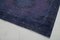 Alfombra de pasillo azul turca de pelo largo sobreteñida hecha a mano, Imagen 4