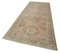 Beige Anatolian  Antique Hand Knotted Vintage Runner Rug 3