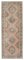 Alfombra de pasillo antigua anatolia beige anudada a mano, Imagen 1