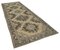 Beige Anatolian  Traditional Hand Knotted Vintage Runner Rug, Image 2