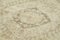 Alfombra de pasillo vintage oriental beige antigua anudada a mano, Imagen 5