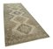 Beige Oriental Traditional Hand Knotted Vintage Runner Rug 2