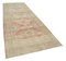 Beige Anatolian  Antique Hand Knotted Vintage Runner Rug 2