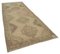 Alfombra de pasillo vintage anatolia beige anudada a mano, Imagen 2